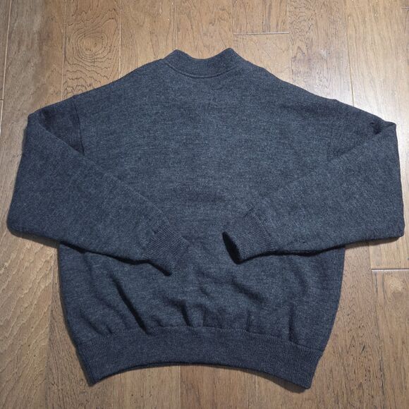 Cabela's Sweater Mens 2XL Blue Windshear Wool Lined Elbow Patches Windproof XXL - Picture 5 of 8